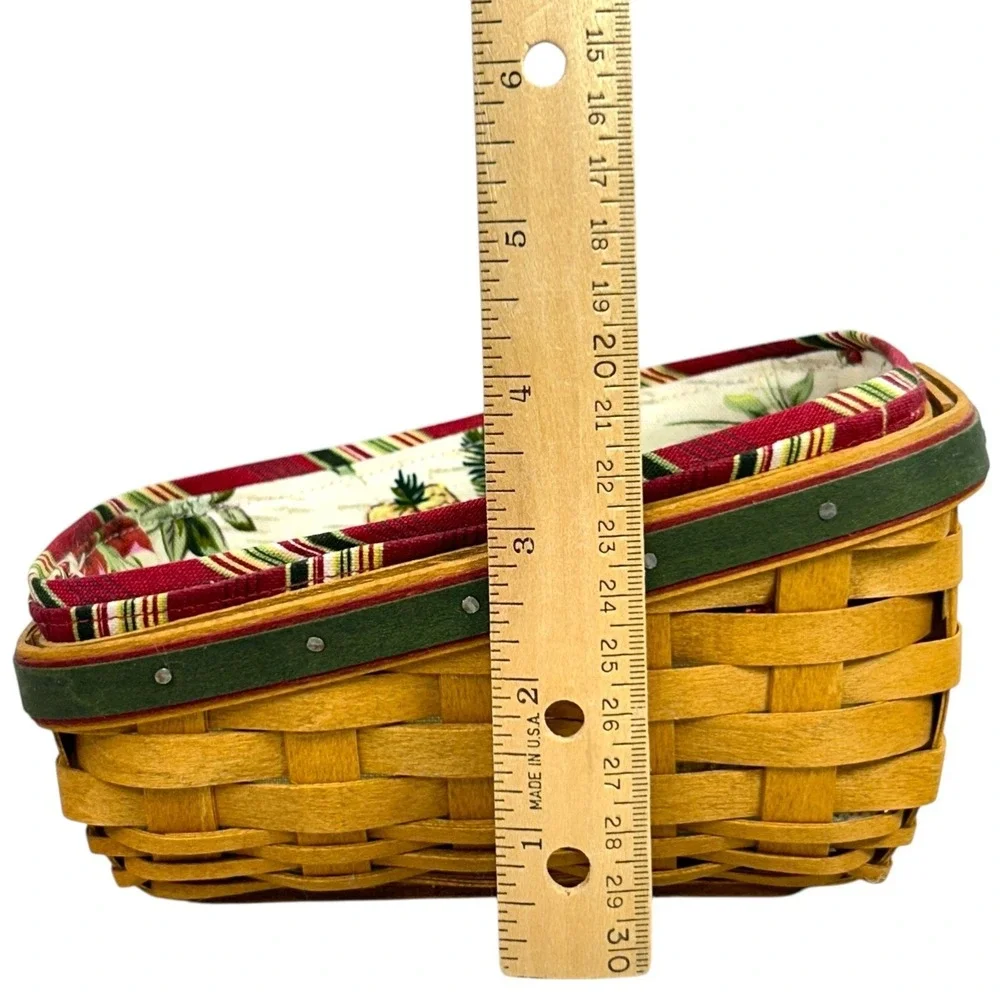 Longaberger HOLIDAY HELPER Sleigh Basket with Liner Protector 2007 USA